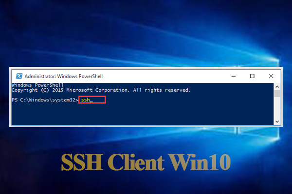 openssh client windows 10